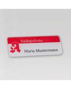 Namensschild Acryl mit Magnetbefestigung 70x25x1,6mm  