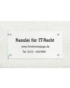 Firmenschild Acryl 400 x 200 mm  